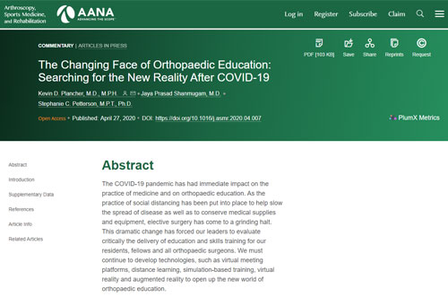 The Changing Face of Orthopaedic Education