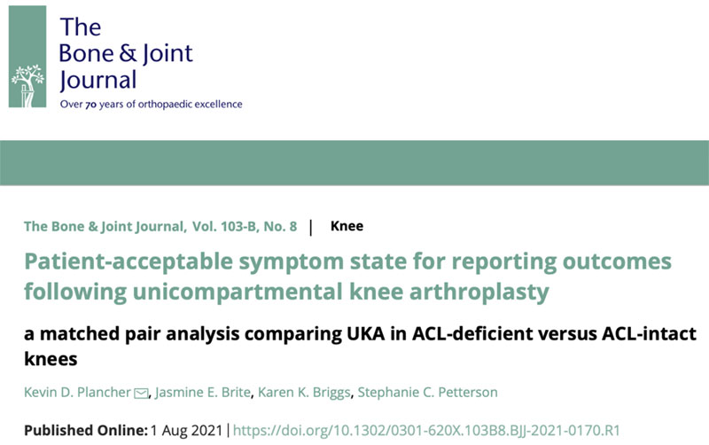 PASS Study Published In The Bone & Joint Journal
