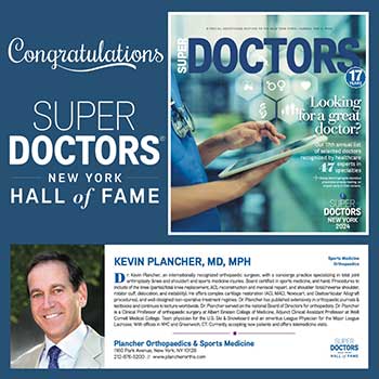 Kevin D. Plancher, MD, MPH, FAOA, FAOS Named Among Super Doctors