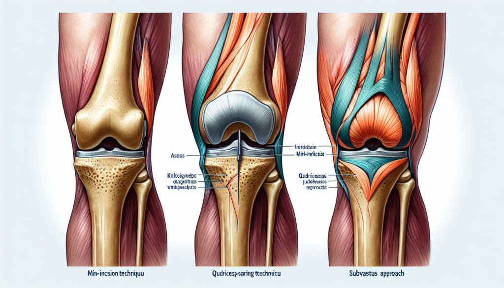 Illustration of minimally invasive knee arthroplasty techniques